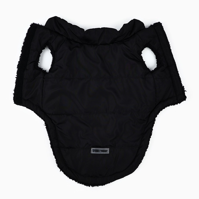 Одежда для собак. Куртка зимняя «Тёплая зима», чёрная, размер XL