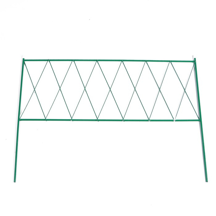 Ограждение декоративное, 70 × 482 см, 5 секций, металл, зелёное, «Буби»