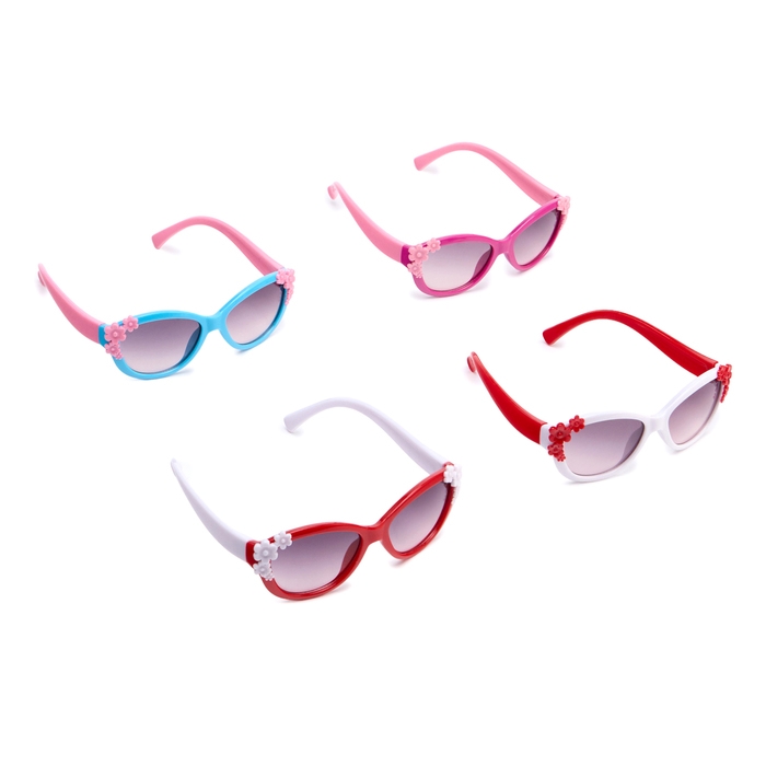 Очки солнцезащитные детские Очки солнцезащитные детские "OneSun", uv 400, 13.3 х 12 х 4 см, линза 3.2 х 4.5 см, микс