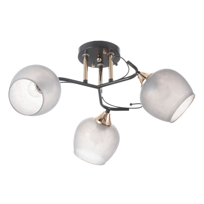 Люстра Люстра "Акапулько" 3х60Вт Е27 Коричневый, золото 52х52х24см