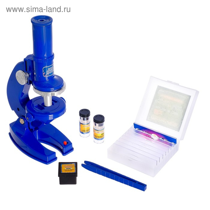 Микроскоп детский: 3 объектива, фокусировка, подсветка Микроскоп детский: 3 объектива, фокусировка, подсветка