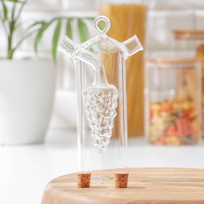 Бутыль стеклянный для соусов и масла 2 в 1 «Фьюжн. Виноград», 300/50 мл, 11×6,5×18 см Бутыль стеклянный для соусов и масла 2 в 1 «Фьюжн. Виноград», 300/50 мл, 11×6,5×18 см