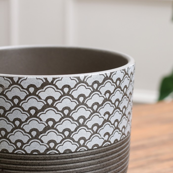 Горшок цветочный Горшок цветочный "Хоккайдо" серый бук №3 2,79 л