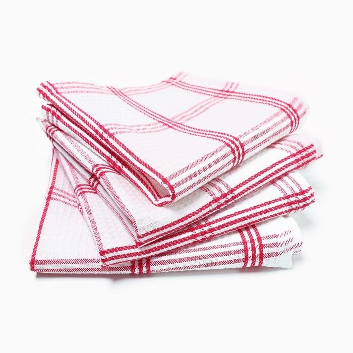 Набор декоративных салфеток Этель Red 30х30см., 4шт., 100%хл. Набор декоративных салфеток Этель Red 30х30см., 4шт., 100%хл.