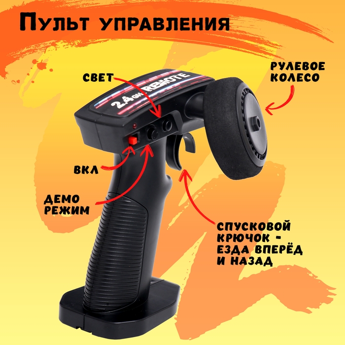 Машина радиоуправляемая «Дрифт», сменные колеса, световые эффекты, работает от аккумулятора Машина радиоуправляемая «Дрифт», сменные колеса, световые эффекты, работает от аккумулятора