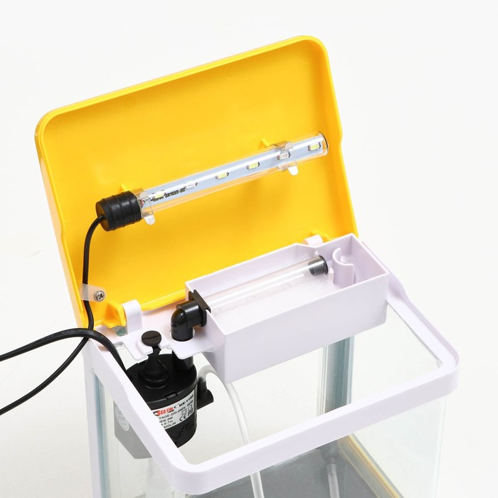 Аквариум SeaStar HX-180F в комплекте: LED-лампа, фильтр, 3,5 л, желтый Аквариум SeaStar HX-180F в комплекте: LED-лампа, фильтр, 3,5 л, желтый