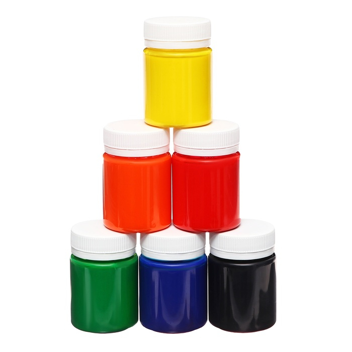 Краска по ткани (шелку), набор 6 цветов х 50 мл, ЗХК Decola  Краска по ткани (шелку), набор 6 цветов х 50 мл, ЗХК Decola "Батик" (резерв 2 штуки х 18 мл), акриловая на водной основе, (4441448)