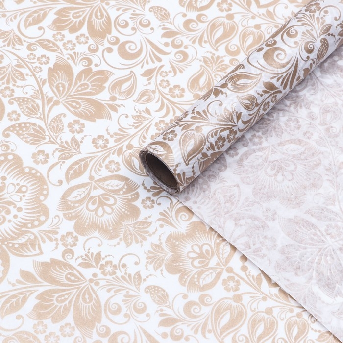 Бумага силиконизированная «Хохлома»,  хохлома, 0,38 х 5 м Бумага силиконизированная «Хохлома»,  хохлома, 0,38 х 5 м