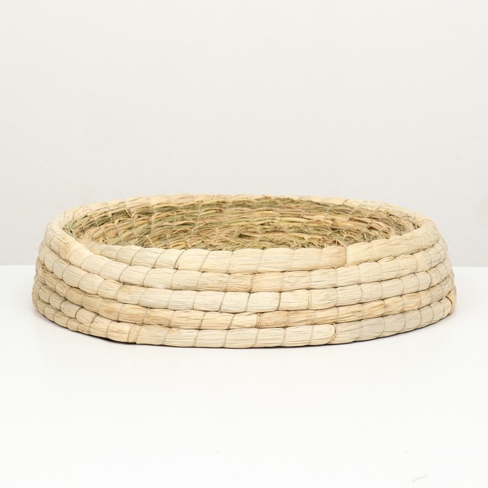 Экологичный лежак для животных (хлопок+рогоз),  50 см, белая Экологичный лежак для животных (хлопок+рогоз),  50 см, белая