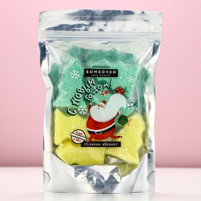Подарочный набор косметики «С Новым Годом!», бомбочки для ванны, 6 х 30 г, ЧИСТОЕ СЧАСТЬЕ Подарочный набор косметики «С Новым Годом!», бомбочки для ванны, 6 х 30 г, ЧИСТОЕ СЧАСТЬЕ