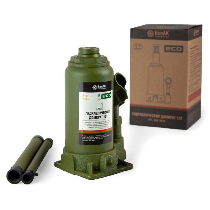 Домкрат гидравлический  Домкрат гидравлический "БелАК" ECO БАК.70018, подъем/подхват 385/200 мм, 12 т