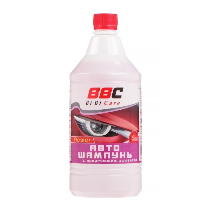 Автошампунь BiBiCare с полирующим эффектом цветочный, 1 л Ln4124, контактный Автошампунь BiBiCare с полирующим эффектом цветочный, 1 л Ln4124, контактный
