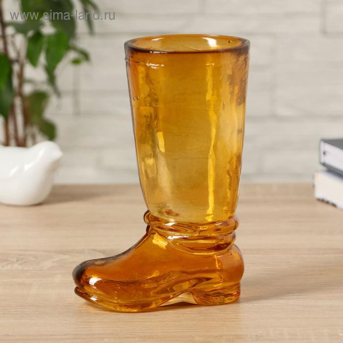 Ваза Ваза "Ботфорт" оранжевый 18,5х8,5х11 см, 0,46л 1562