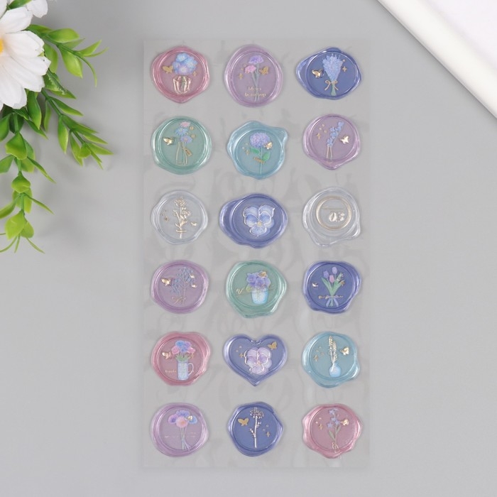 Наклейки для творчества пластик Наклейки для творчества пластик "Изящные богатства" 9,3х20,4 см