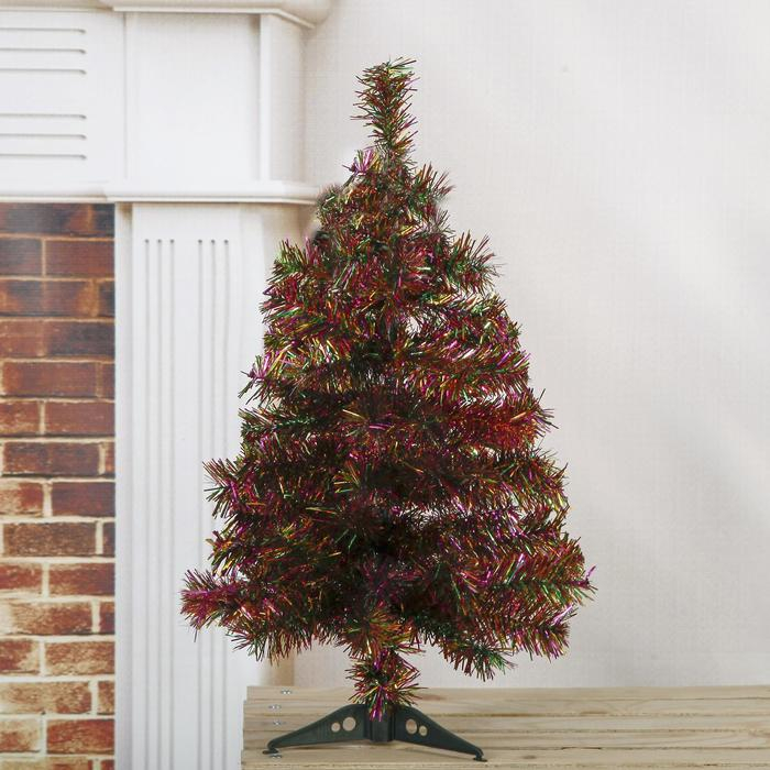 Ёлка радуга с красным 60 см, d иголок 6 см, d нижнего яруса 35 см, 60 веток, пласт подставка Ёлка радуга с красным 60 см, d иголок 6 см, d нижнего яруса 35 см, 60 веток, пласт подставка