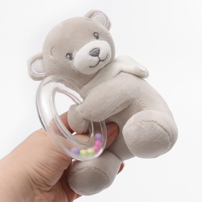 Погремушка мягкая «Серый мишка», Крошка Я Погремушка мягкая «Серый мишка», Крошка Я