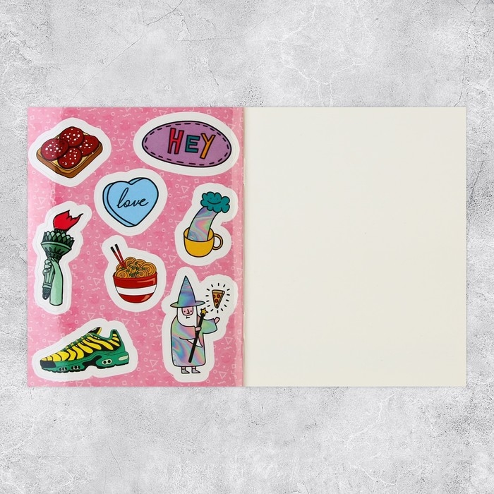 Наклейки детские, альбом 8 листов, Boom vibes, 11 х 13.5 см Наклейки детские, альбом 8 листов, Boom vibes, 11 х 13.5 см