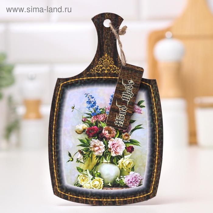 Доска декоративная  Доска декоративная "Светлый цветочный набор", 22,6х13,5х0,5 см