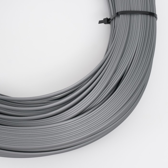 Ротанг искусственный гладкий 7 мм 100 м полутрубка (серебро металлик) Ротанг искусственный гладкий 7 мм 100 м полутрубка (серебро металлик)