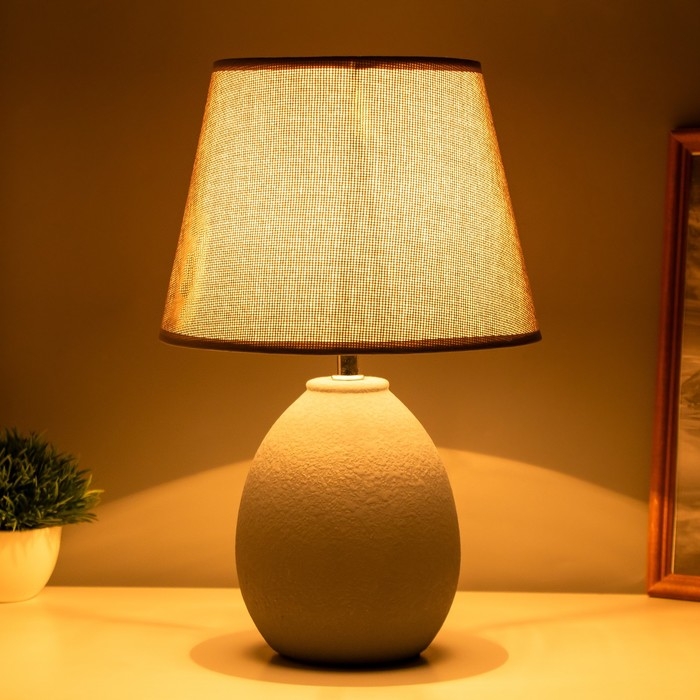 Лампа настольная Лампа настольная "Джия" 1х40Вт Е14 серый 22х22х34см