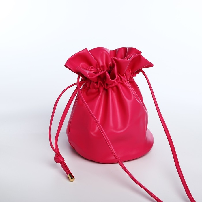 Сумка-кисет на затяжке, цвет фуксия Сумка-кисет на затяжке, цвет фуксия