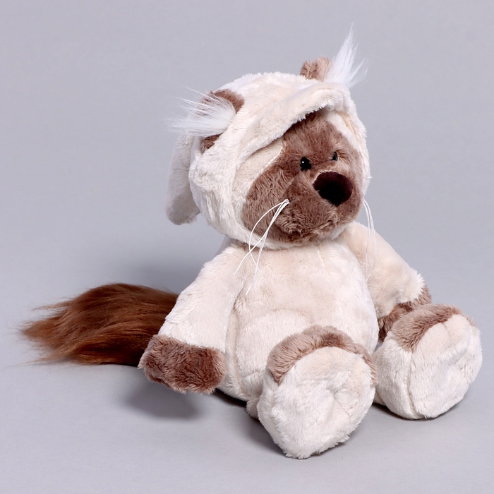 Мягкая игрушка «Котик» в костюме, 25 см, цвет бежевый Мягкая игрушка «Котик» в костюме, 25 см, цвет бежевый