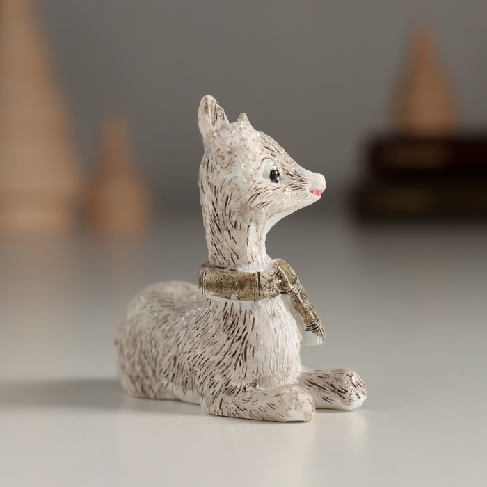 Сувенир полистоун  Сувенир полистоун "Милый оленёнок в наушниках" 6,5х3,5х5,5 см