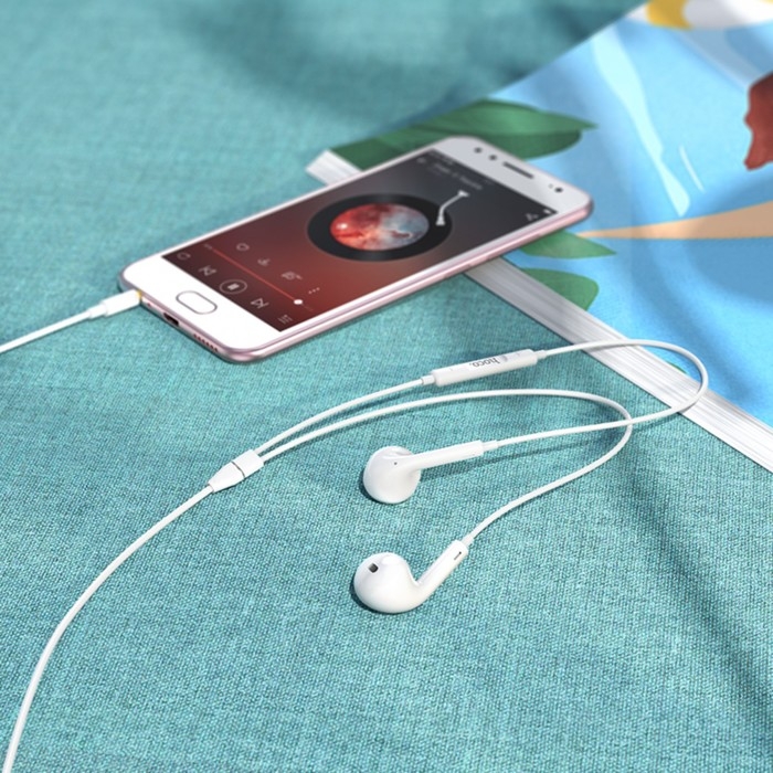 Наушники Hoco M1 Max, проводные, вкладыши, микрофон, 1.2 м, белые Наушники Hoco M1 Max, проводные, вкладыши, микрофон, 1.2 м, белые