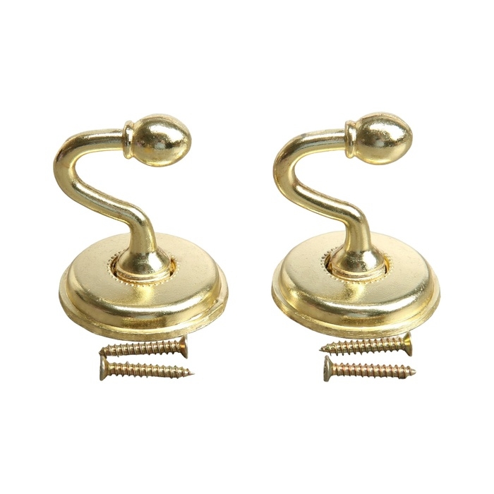 Крючок однорожковый для штор CAPPIO KC112, цвет золото, 2 шт