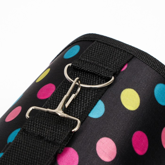 Сумка - переноска для животных  Сумка - переноска для животных "Горошек", чёрная, размер S, 37,5 х 17 х 22 см