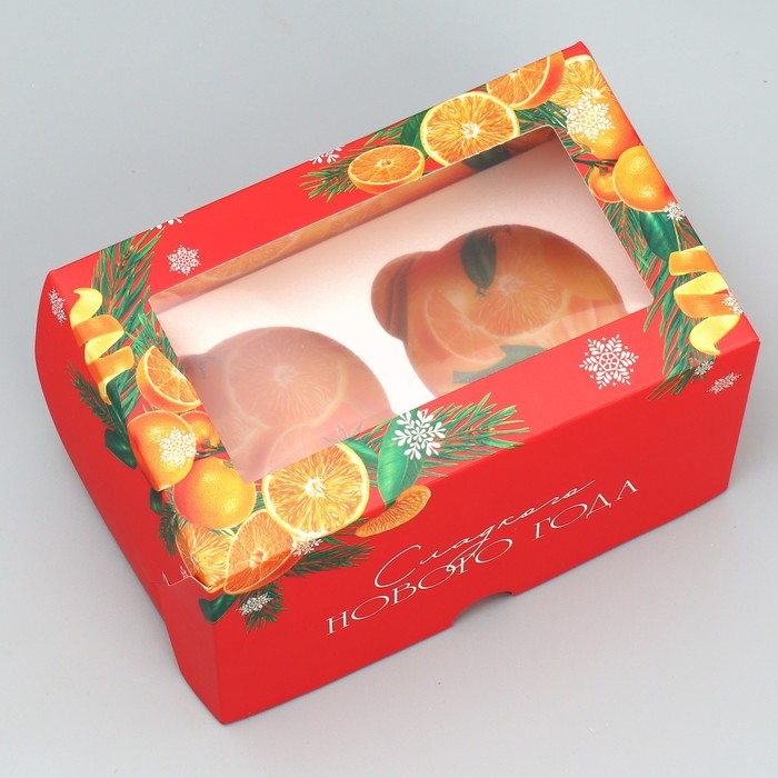 Коробка складная с двусторонним нанесением «Сладкого Нового года» 16 х 10 х 10 см, Новый год Коробка складная с двусторонним нанесением «Сладкого Нового года» 16 х 10 х 10 см, Новый год