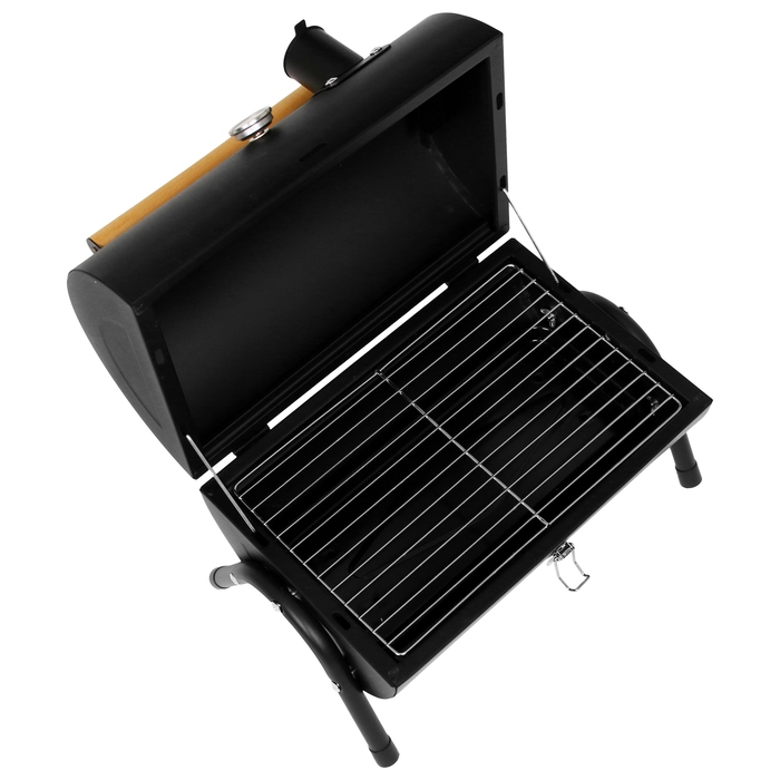 Гриль-коптильня, с температурным датчиком, 42 х 29 х 37 см, цвет чёрный Гриль-коптильня, с температурным датчиком, 42 х 29 х 37 см, цвет чёрный