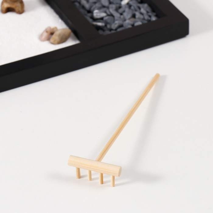 Сад камней Дзен  Сад камней Дзен "Медитация - инь-ян" песок+свеча+аромапалочка 29,5х19,8х12 см