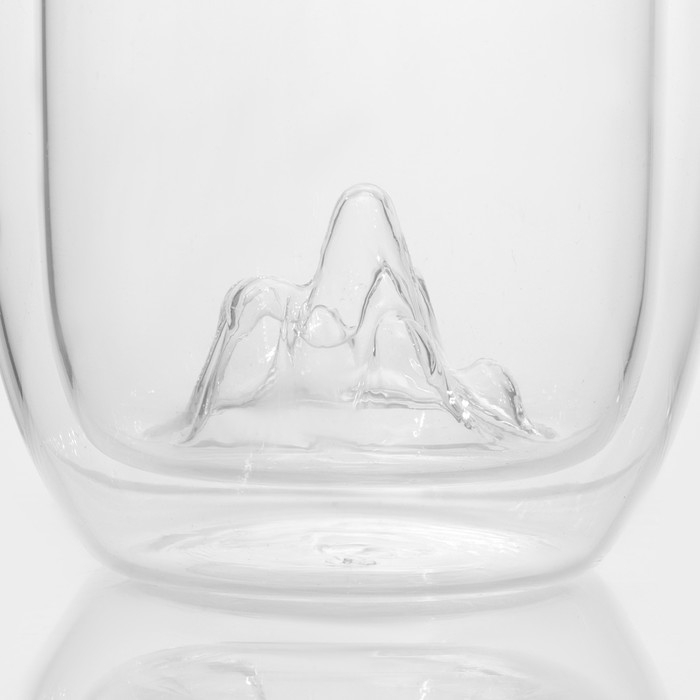 Стакан стеклянный с двойными стенками Magistro «Горы», 350 мл, 6,5×15 см Стакан стеклянный с двойными стенками Magistro «Горы», 350 мл, 6,5×15 см
