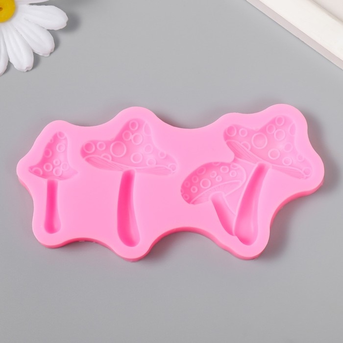 Молд силикон Молд силикон "Мухоморы" 3 предмета 1х12,5х6,5 см