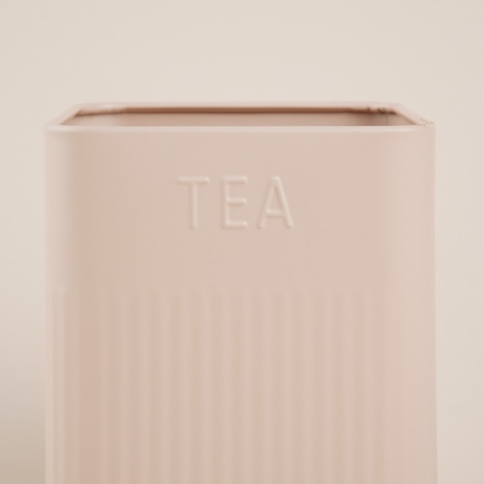 Банка для хранениясыпучих продуктов «Сан-Лоренцо», 10×13 см, цвет розовый, с бамбуковой крышкой