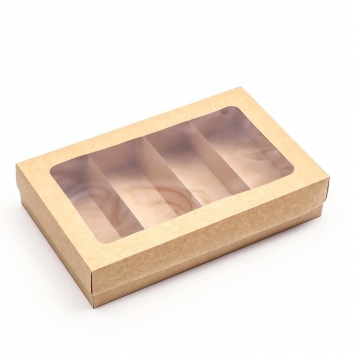 Коробка для макарун, с ложементом, крафт 26,5 х 16,5 х 5,5 см Коробка для макарун, с ложементом, крафт 26,5 х 16,5 х 5,5 см