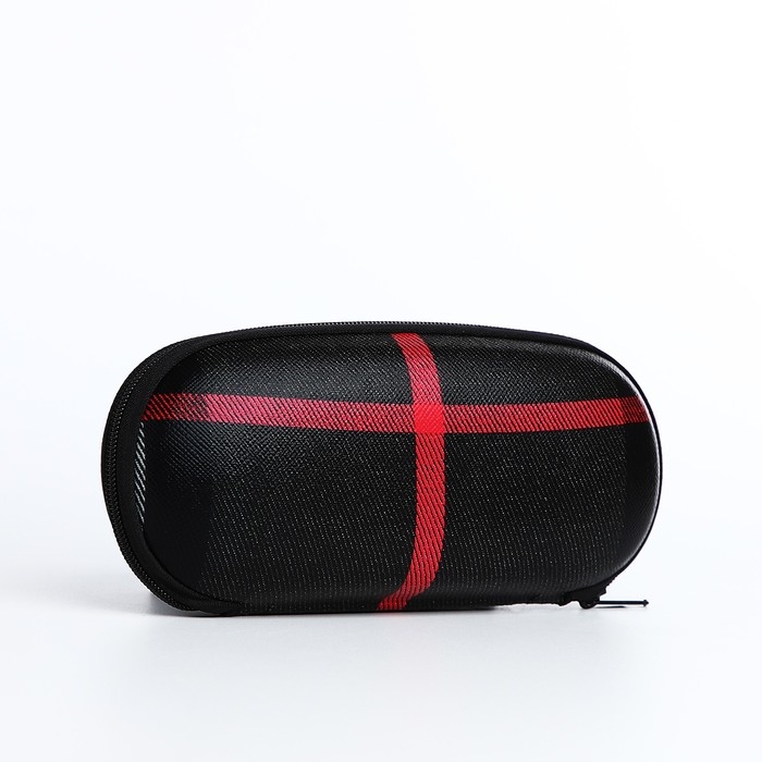 Футляр для очков на молнии, длина 17 см, цвет чёрный Футляр для очков на молнии, длина 17 см, цвет чёрный