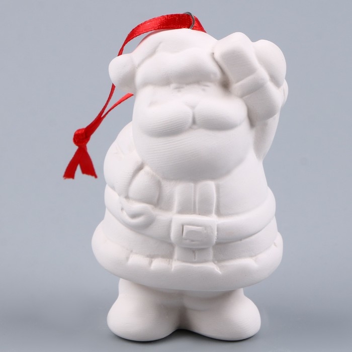 Набор ёлочных украшений под раскраску «Волшебный», 4 шт., с подвесом, кисть Набор ёлочных украшений под раскраску «Волшебный», 4 шт., с подвесом, кисть