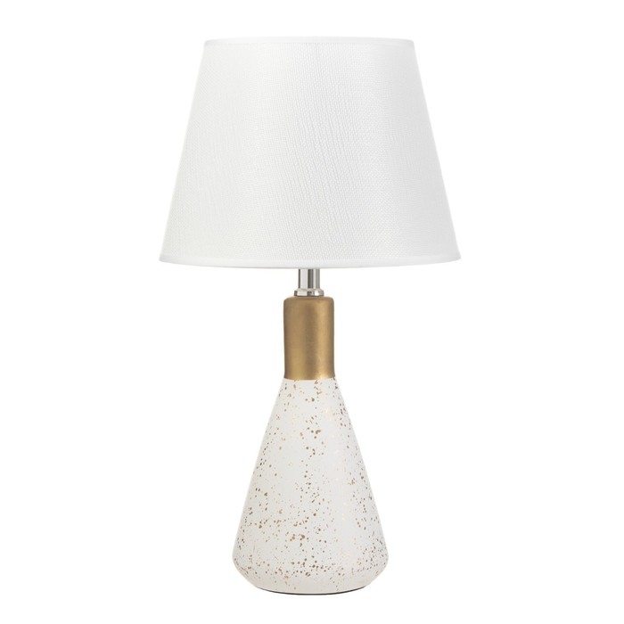 Настольная лампа Настольная лампа "Амбр" E14 40Вт белый-золото 23х23х43 см RISALUX