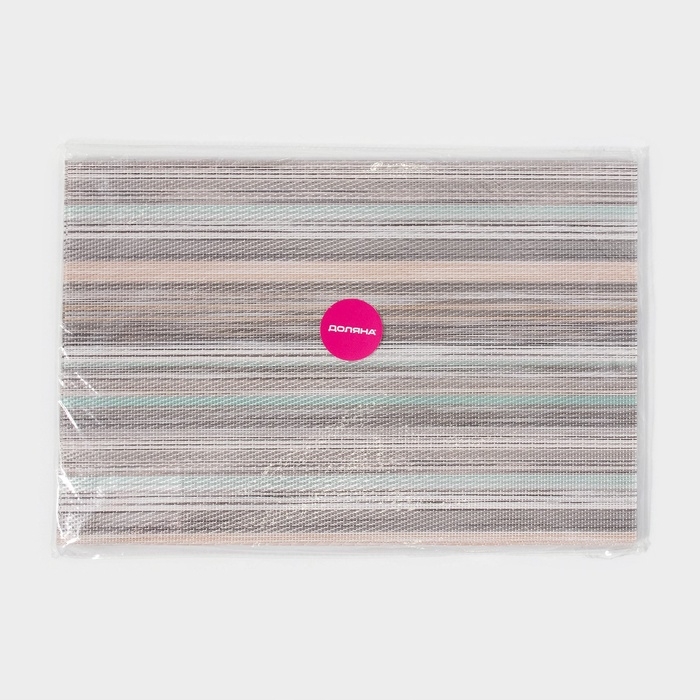 Салфетка сервировочная на стол «Дождь», 45×30 см, серая