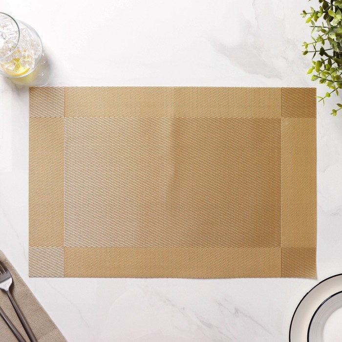 Салфетки сервировочные на стол Доляна «Шахматы», 45×30 см, 4 шт, цвет карамельный Салфетки сервировочные на стол Доляна «Шахматы», 45×30 см, 4 шт, цвет карамельный