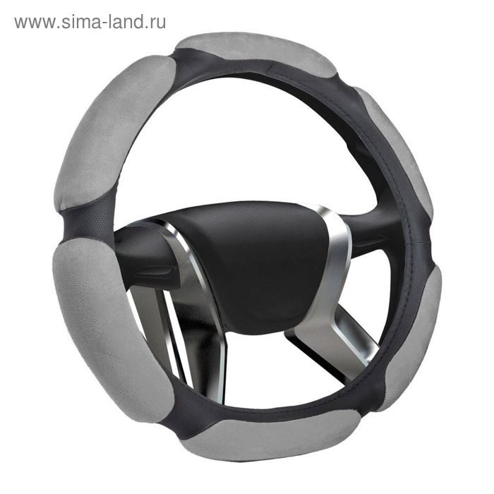 Оплетка на руль Оплетка на руль "M",d=38см, спонж 6 лепестков, серый
