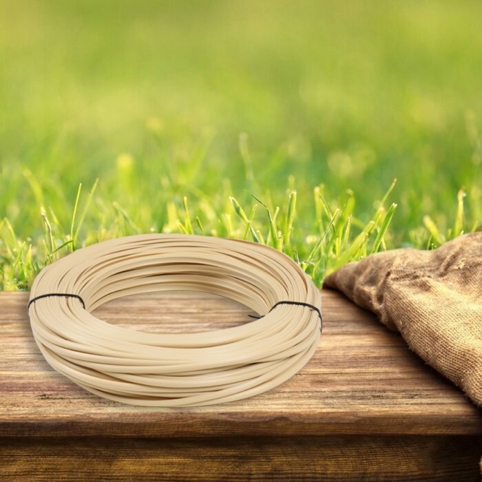 Ротанг искусственный гладкий 7 мм 100 м полутрубка (солома) Ротанг искусственный гладкий 7 мм 100 м полутрубка (солома)