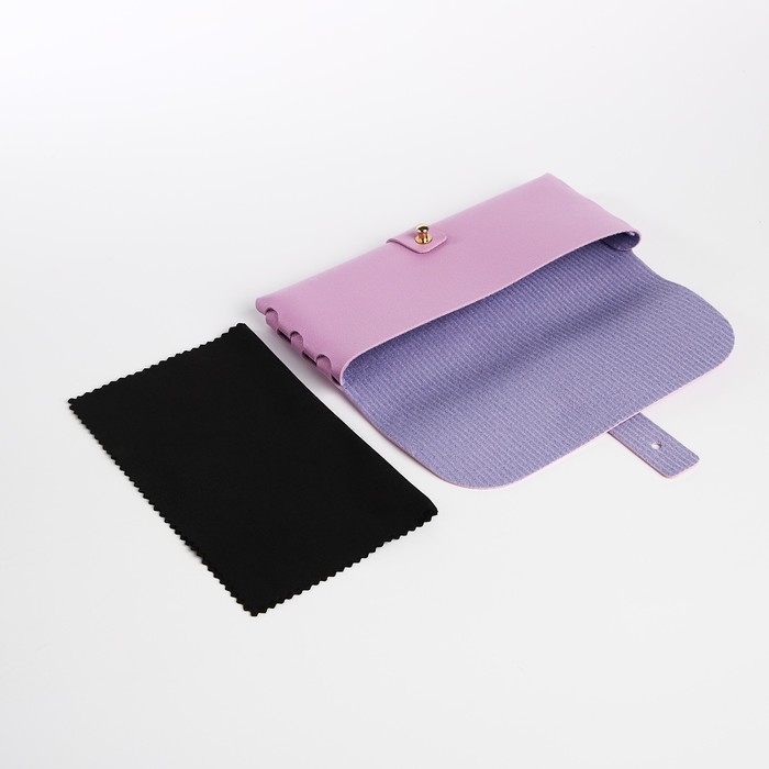 Футляр для очков на зацепке, длина 16,5 см, цвет сиреневый Футляр для очков на зацепке, длина 16,5 см, цвет сиреневый