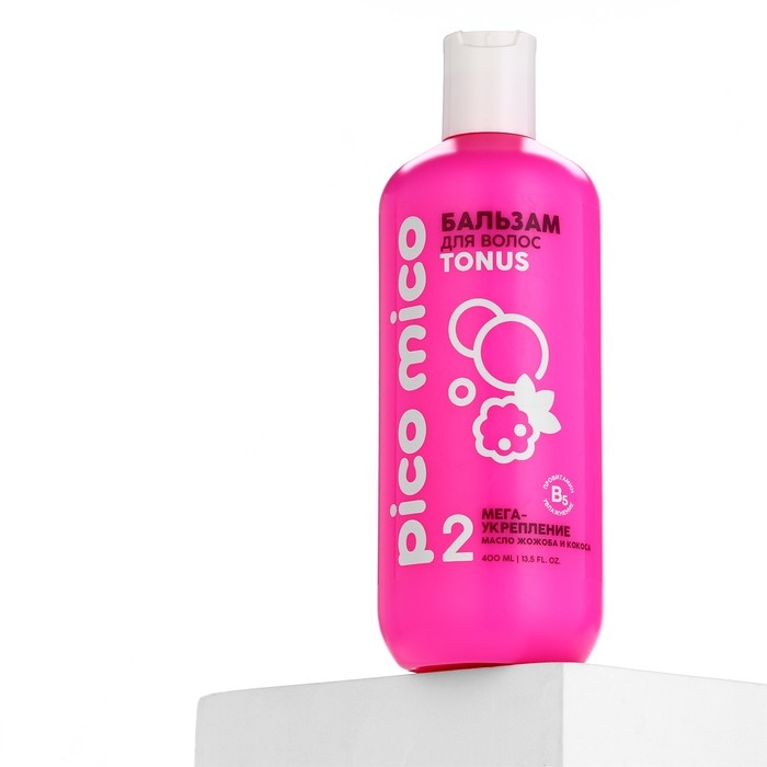 Бальзам для волос с маслом кокоса и жожоба, мега-укрепление, 400 мл, PICO MICO Бальзам для волос с маслом кокоса и жожоба, мега-укрепление, 400 мл, PICO MICO