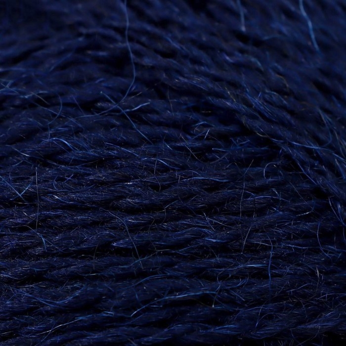 Пряжа Пряжа "Деревенская" 100% полугрубая шерсть 250м/100гр (04-темно-синий)