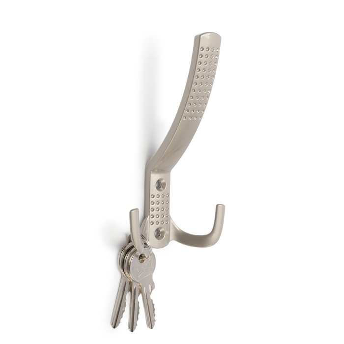 Крючок мебельный ТУНДРА TKT001, трехрожковый, сатиновый никель Крючок мебельный ТУНДРА TKT001, трехрожковый, сатиновый никель