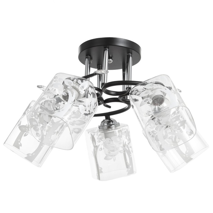 Люстра Люстра "Ариса" 5хЕ27 40Вт чёрный 58х58х27 см BayerLux