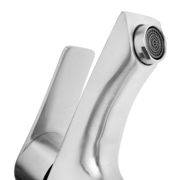 Смеситель для раковины Смеситель для раковины "ОЛИМП" ОС11522, однорычажный, нержавеющая сталь, сатин